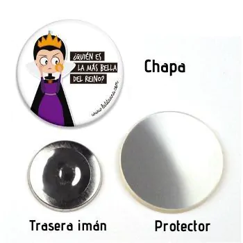 Chapas con imán de 25mm - pack de 50 uds.