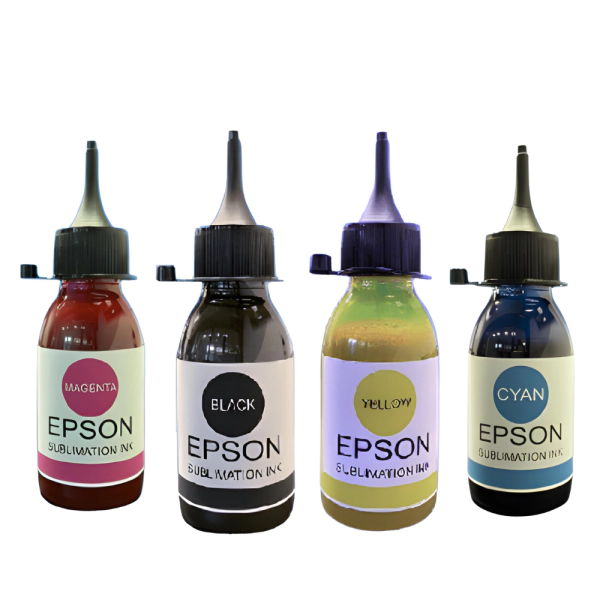 Tinta sublimaci&oacute;n Epson en botella de 100ml - Pack de negro, ci&aacute;n, magenta y amarillo