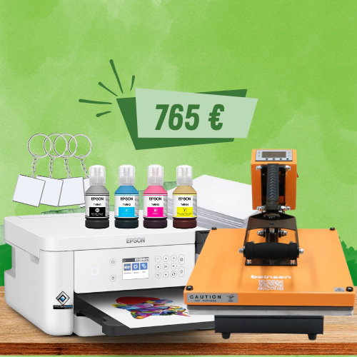 Impresora Epson SC-F100 y plancha Beinsen Belice de 38x38cm. - Kit START para sublimaci&oacute;n